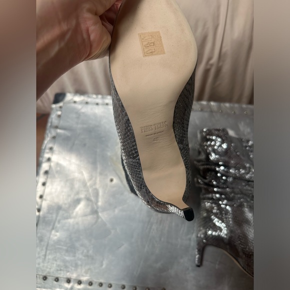 Paris texas boots holly printed python slouchy metallic silver 40 - Picture 4 of 5